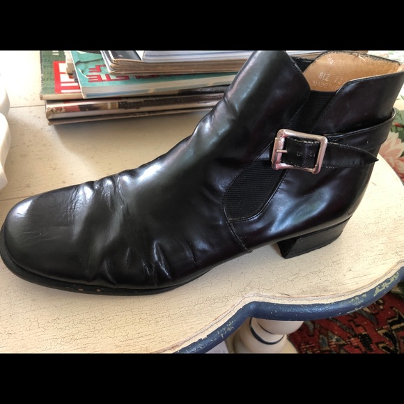 Ralph Lauren black leather ankle books Size 8.5M - Picture 2 of 7